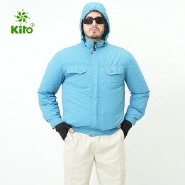Áo rời KITO Chính Hãng(áo xanh dương không gắn quạt) 100% COTTON siêu mát, thấm hút mồ hôi cực tốt